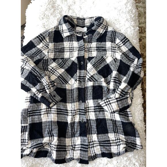 Bella Dahl Girl Sz. 12 Black & White Checkered Button Up. Soft, Exc. Quality - Picture 9 of 12